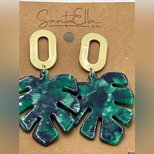 SantaellaByRey Leaf Earrings